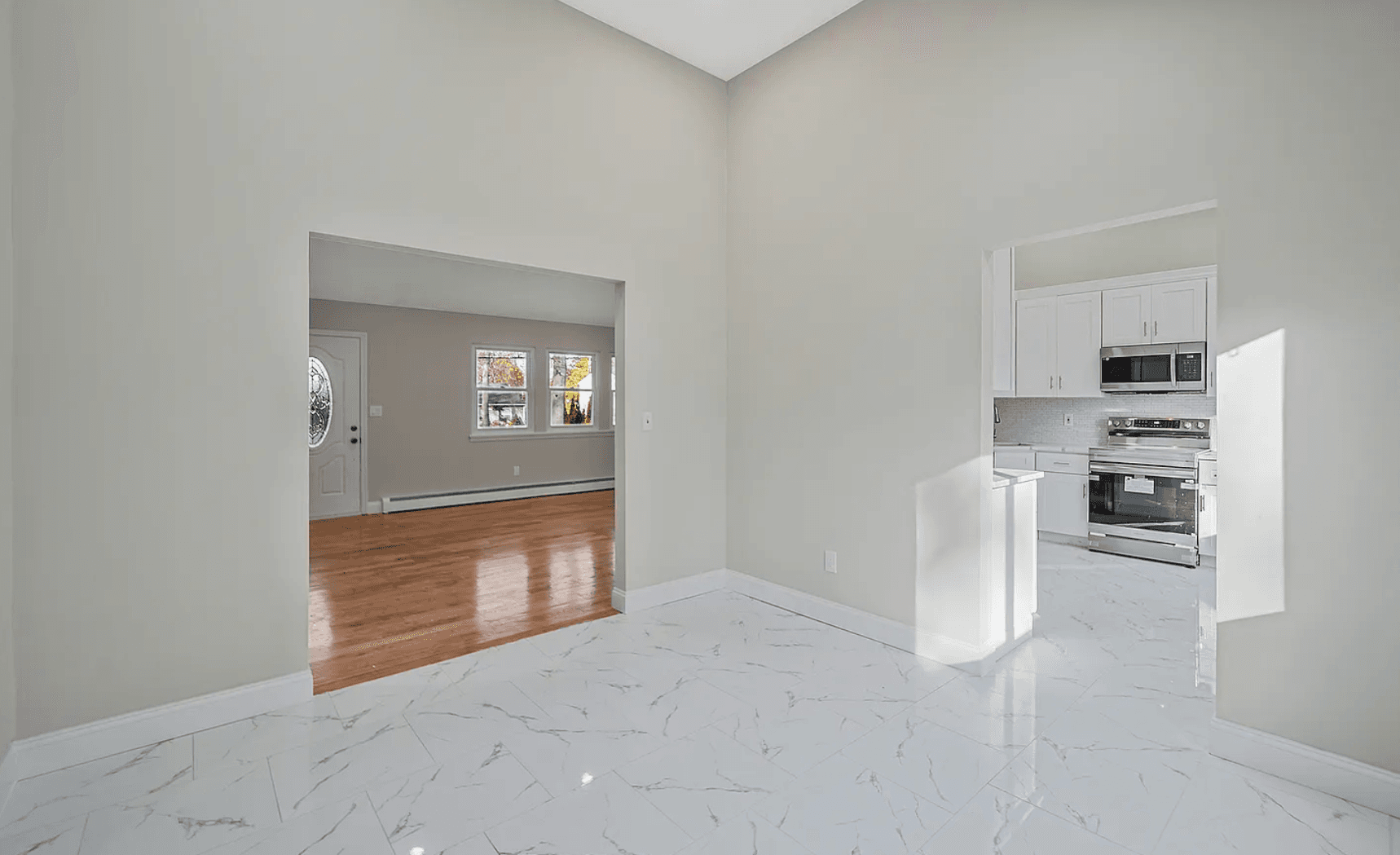 Dining area after renovation at 14 Clearview, Selden, NY