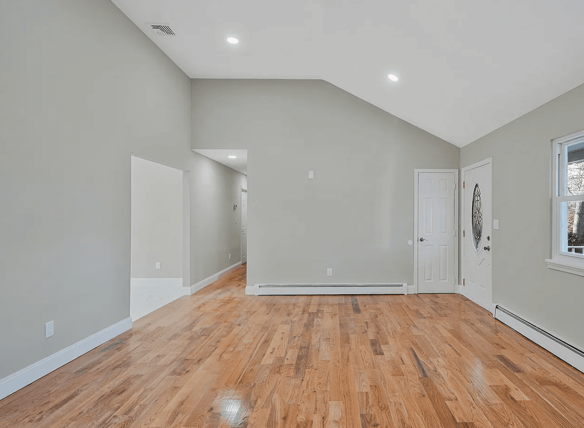 Hallway after renovation at 14 Clearview, Selden, NY