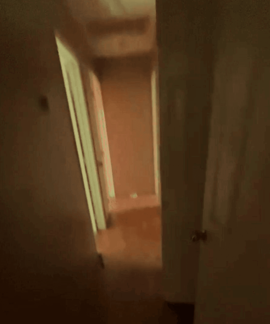 Hallway before renovation at 14 Clearview, Selden, NY